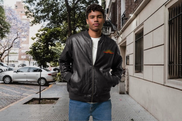 Leather Bomber Jacket
