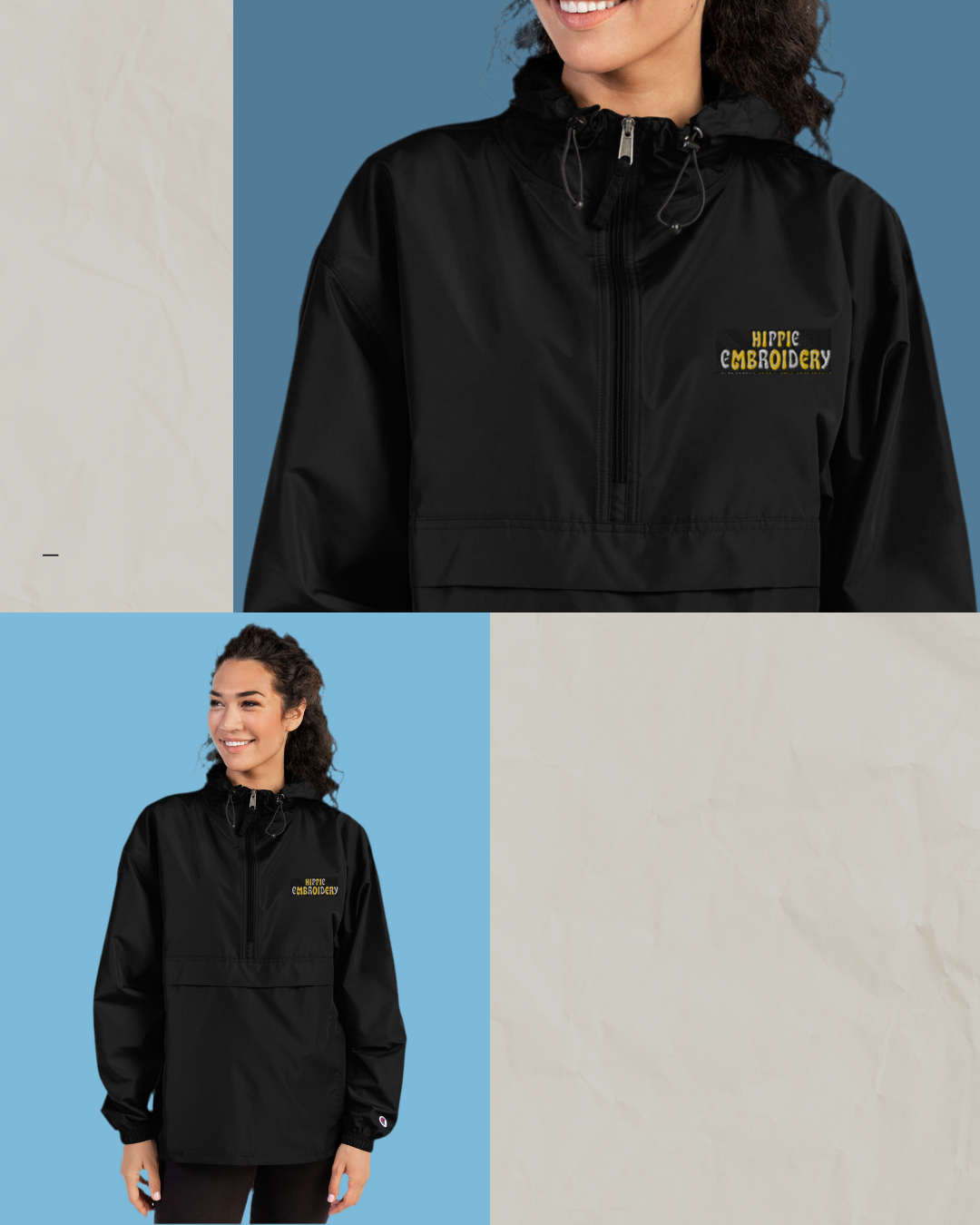 Embroidered Champion Packable Jacket