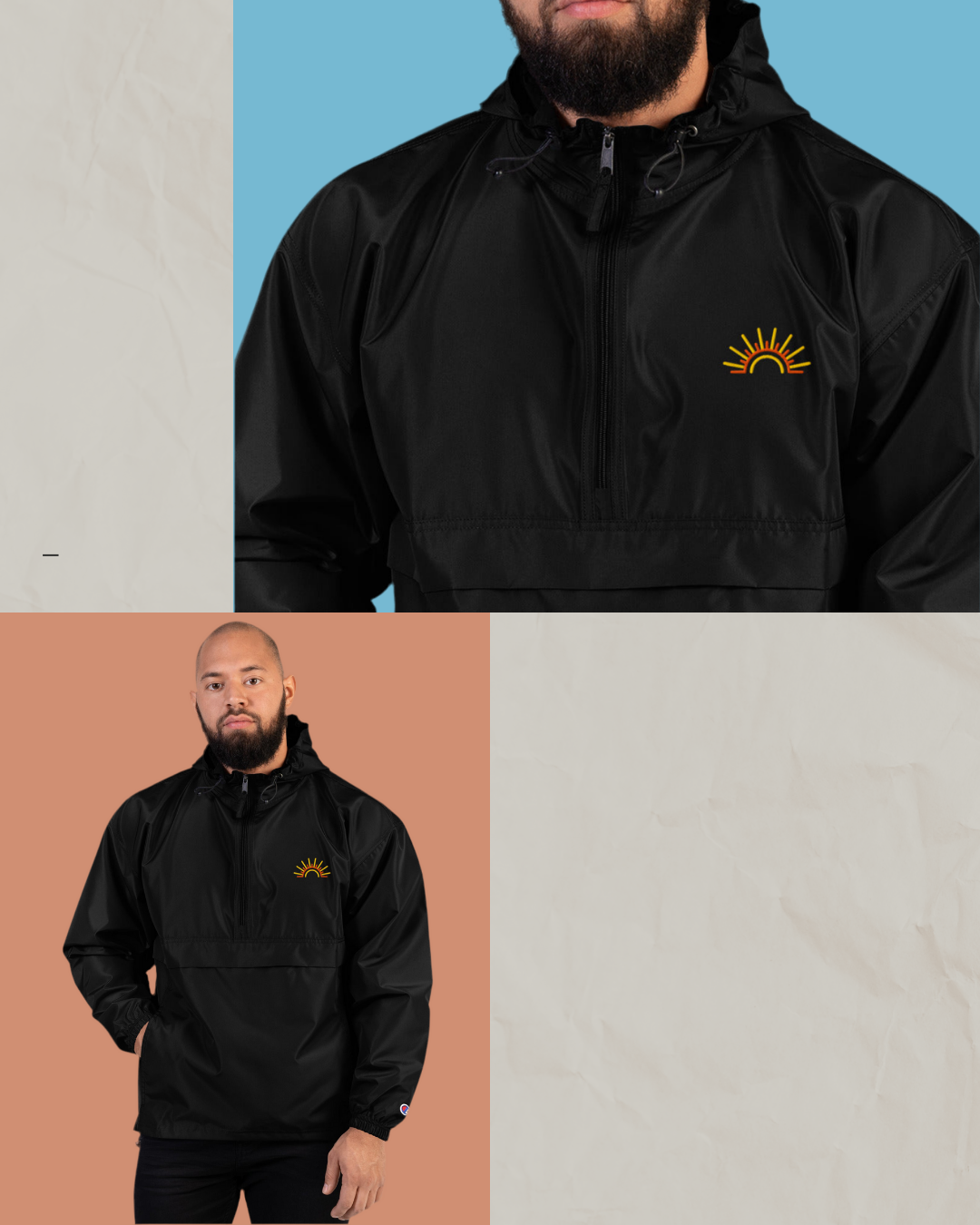 Embroidered Champion Packable Jacket
