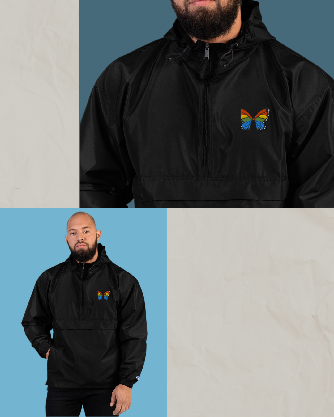 Embroidered Champion Packable Jacket