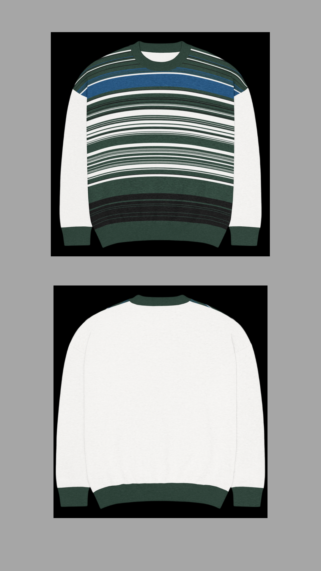 Relaxed fit knitted crew neck sweater