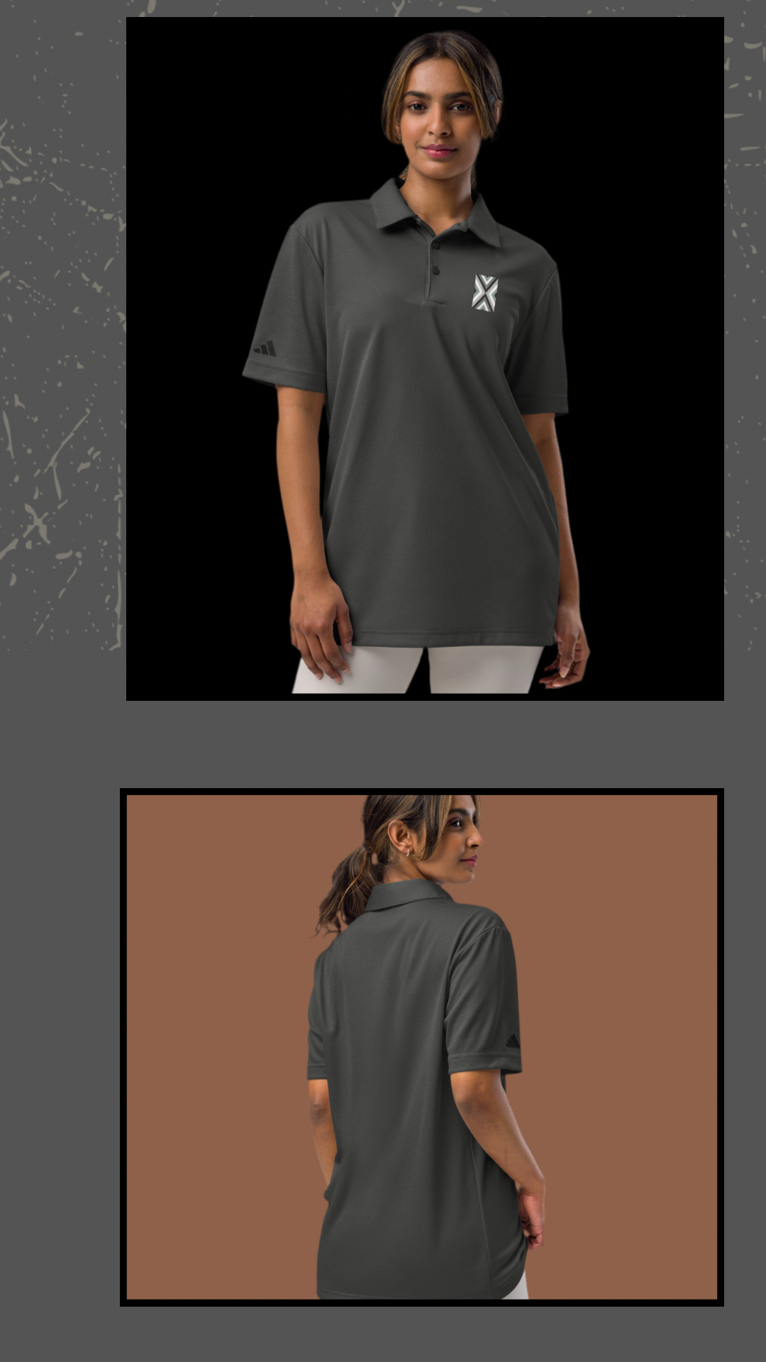 adidas space-dyed polo
