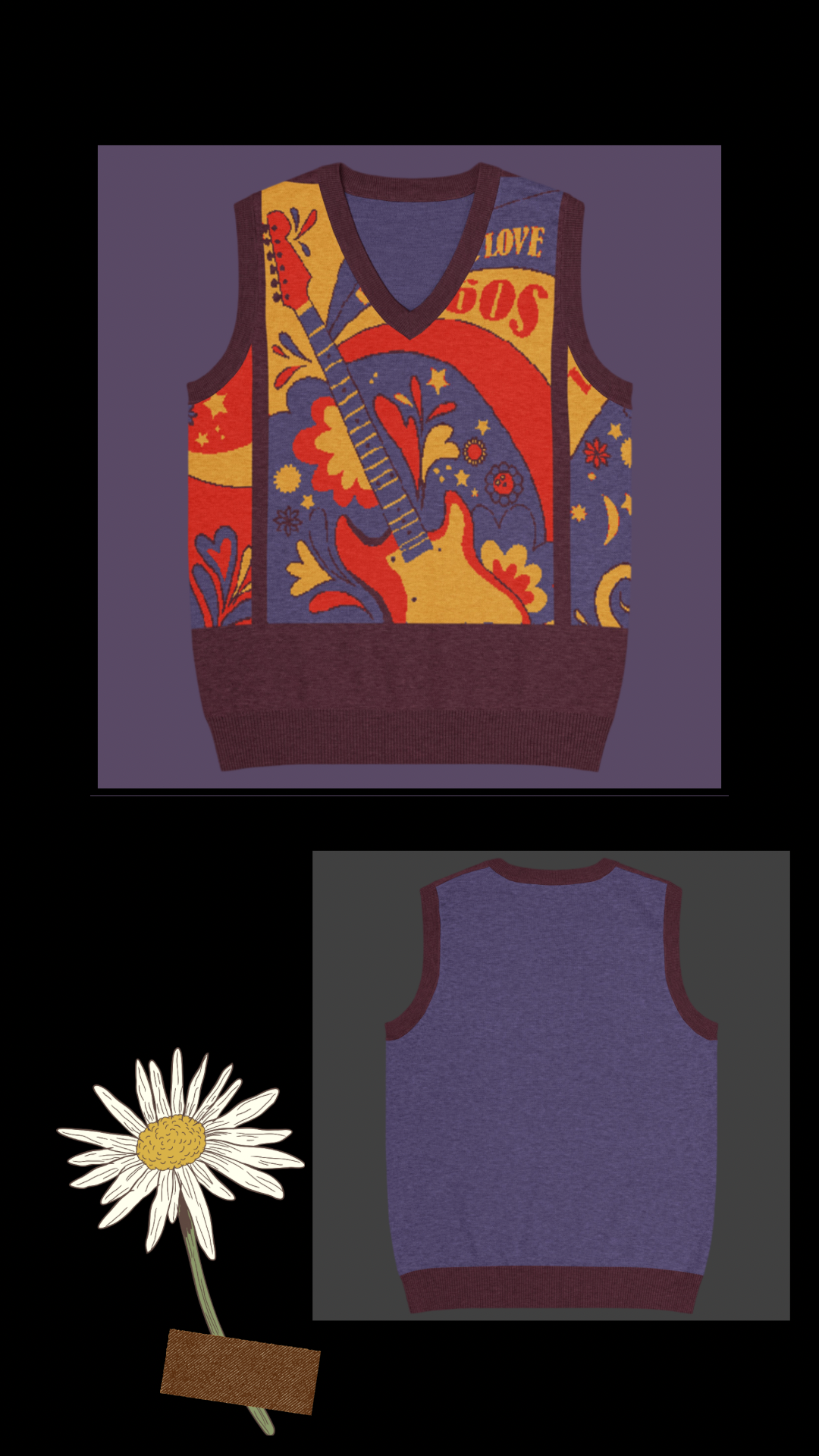 Knit V-neck vest