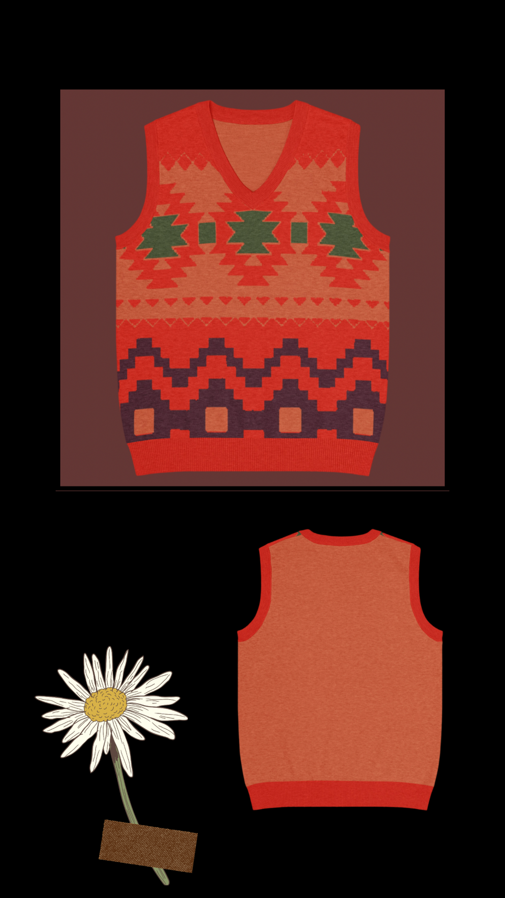 Knit V-neck vest