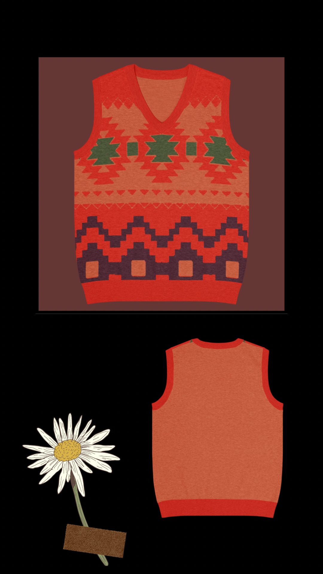 Knit V-neck vest