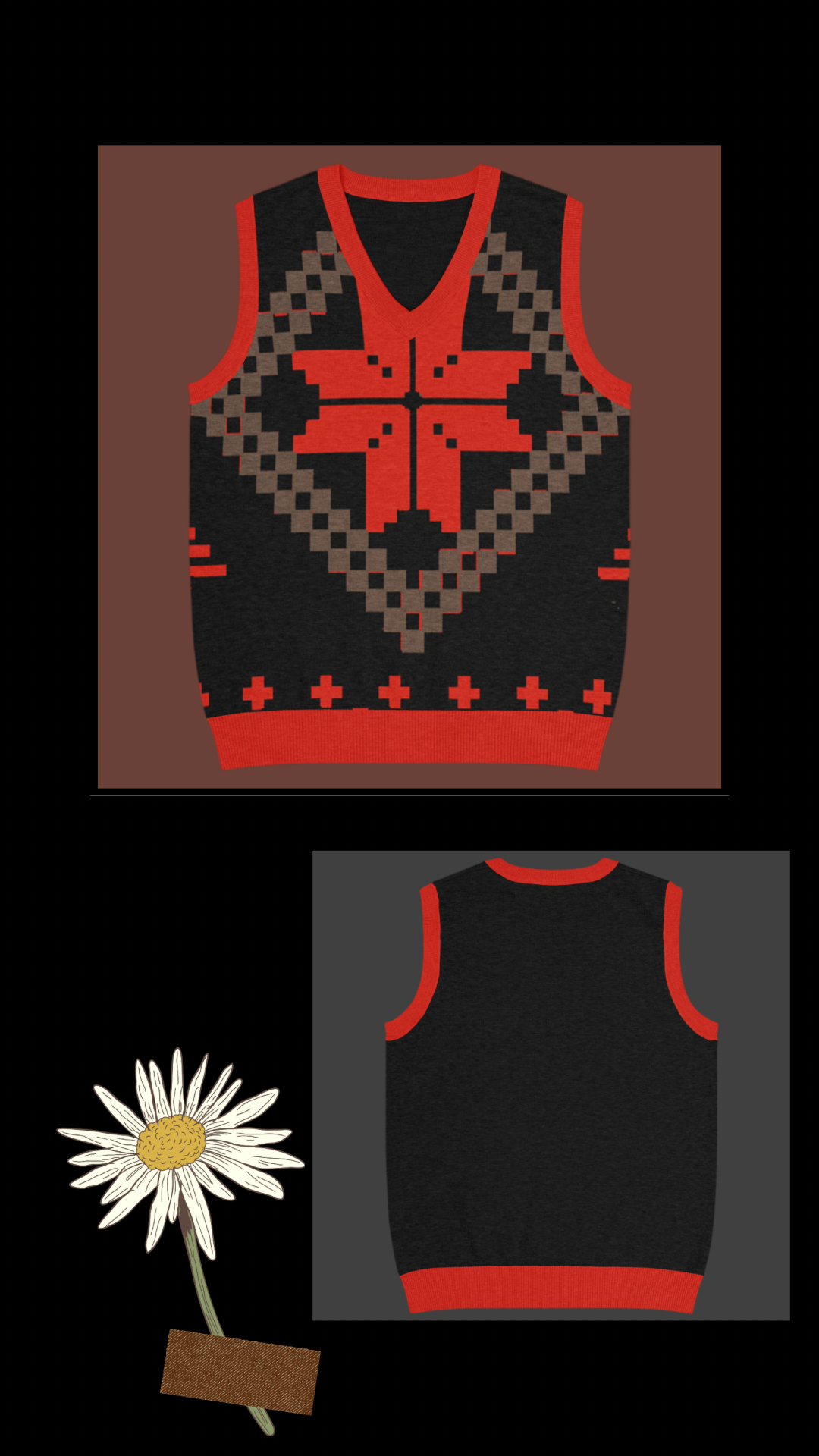 Knit V-neck vest