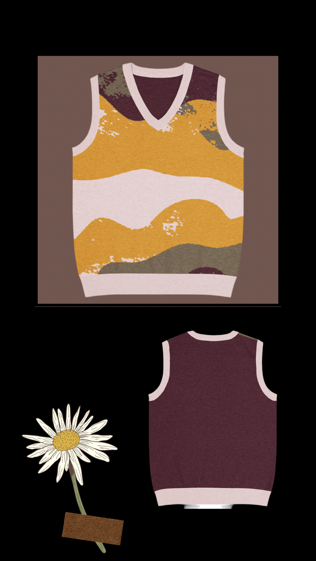 Knit V-neck vest