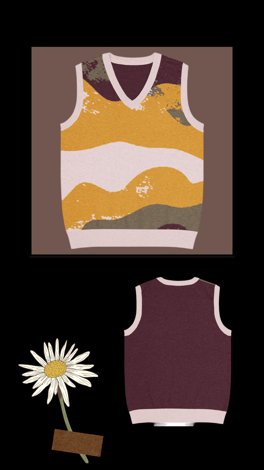 Knit V-neck vest