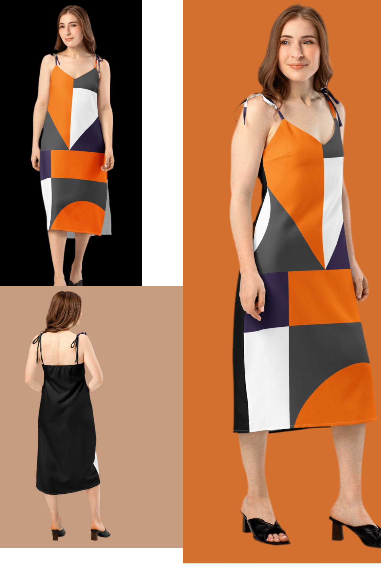 Tie-strap midi dress