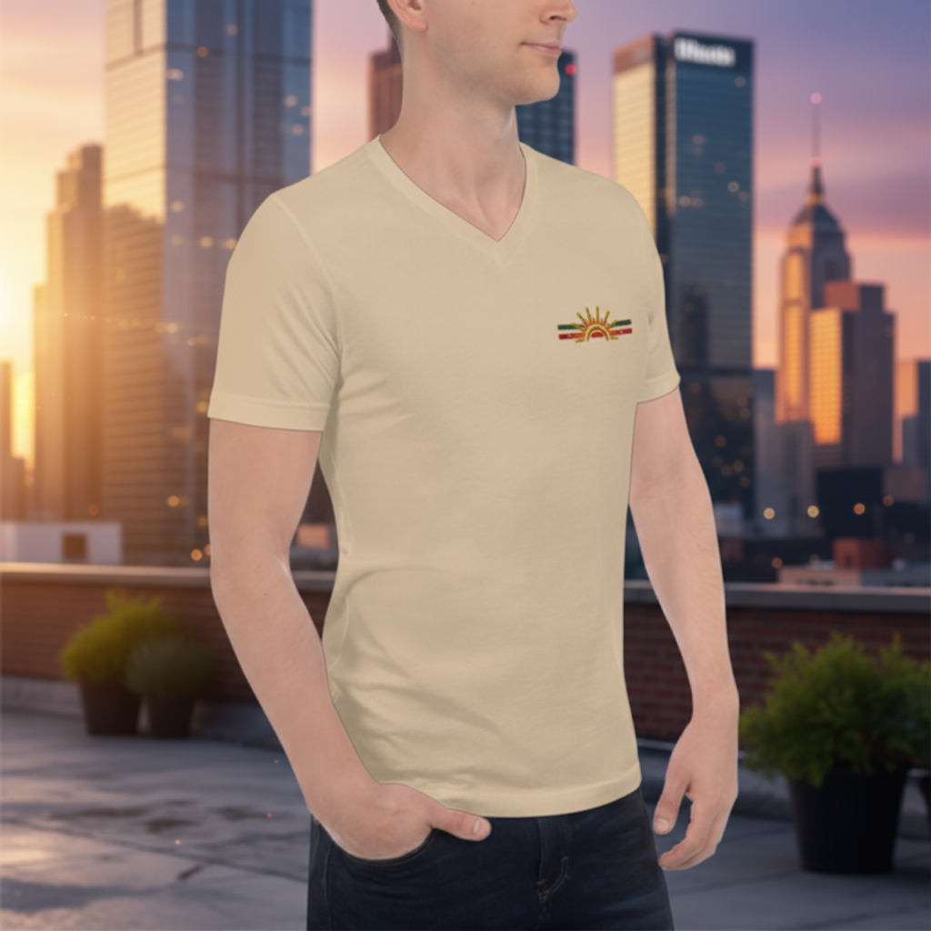 Unisex Short Sleeve V-Neck T-Shirt