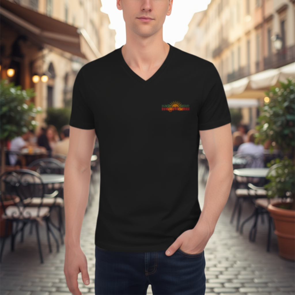 Unisex Short Sleeve V-Neck T-Shirt